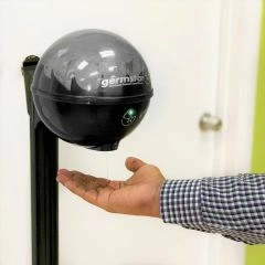 GermStar Hand Sanitizer Floor Dispenser dispensing